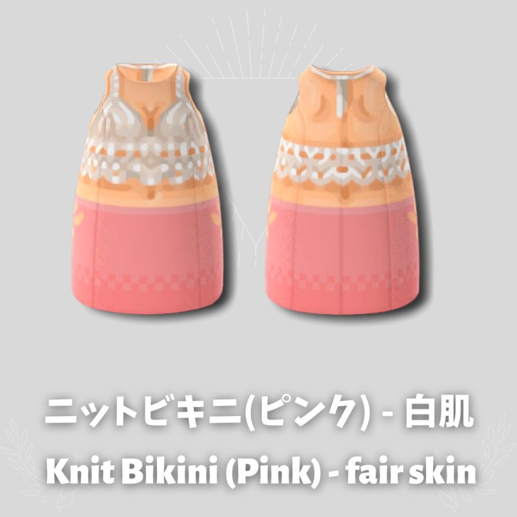 knit bikini pink fair skin