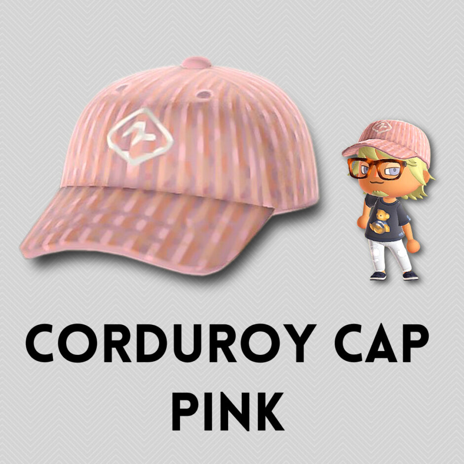 corduroy cap pink