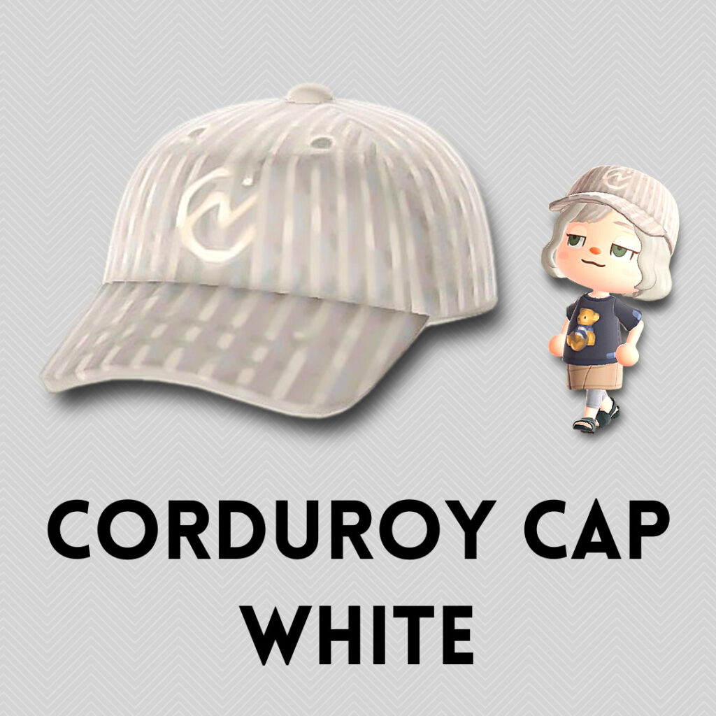 corduroy cap white