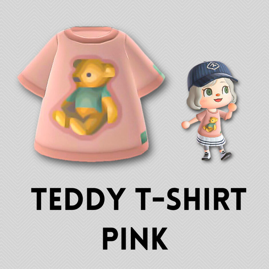 teddy t shirt pink