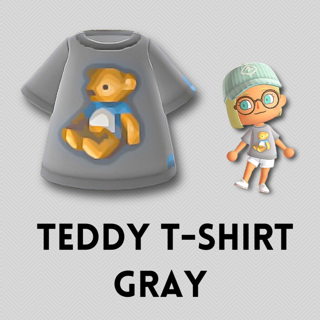 teddy t shirt gray
