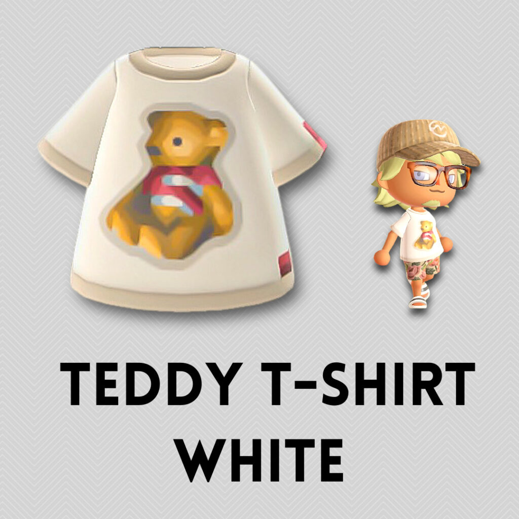 teddy t shirt white
